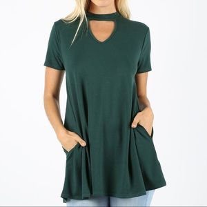 Adorable green choker top